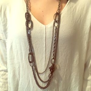 Gun metal chain necklace